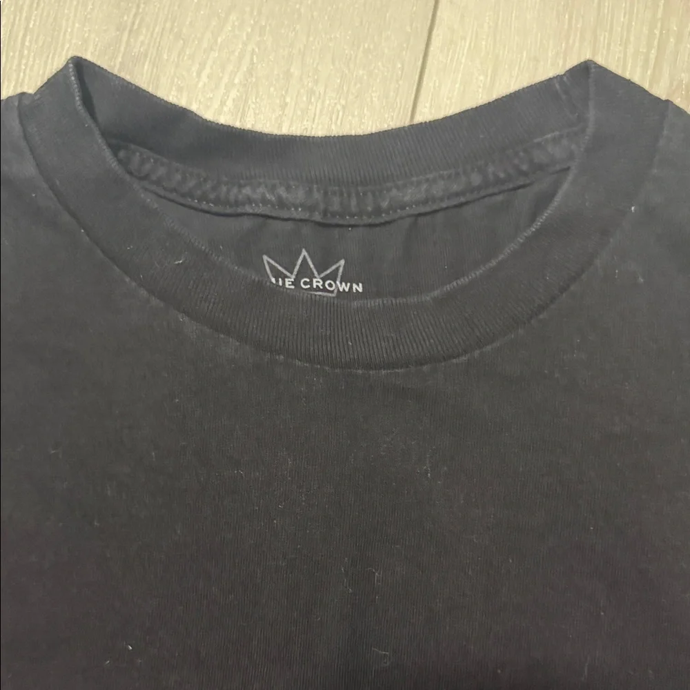 Crown Boys Black Graphic Long-Sleeve Kids Tee size S